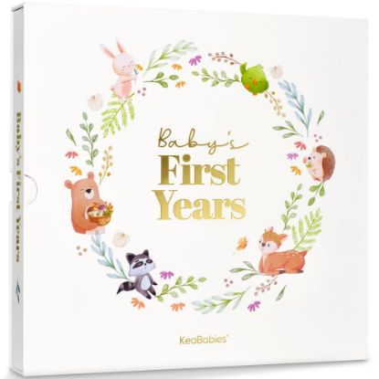 Picture of Keepsake Baby Memory Book, Girl, Boy - Beautiful First 5 Year Journal Book, 100 Pages Newborn Milestone Scrapbook, From Pregnancy to Age 5, First Time Mom Gifts for Baby Shower, Gender Neutral (Muse)