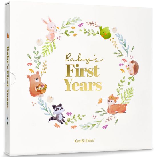 Picture of Keepsake Baby Memory Book, Girl, Boy - Beautiful First 5 Year Journal Book, 100 Pages Newborn Milestone Scrapbook, From Pregnancy to Age 5, First Time Mom Gifts for Baby Shower, Gender Neutral (Muse)