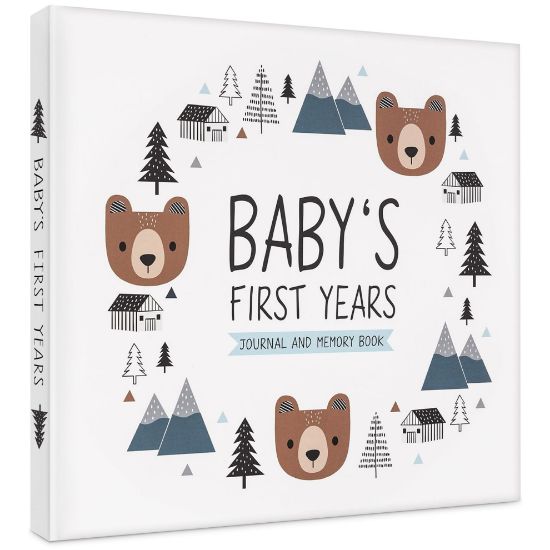 Picture of Keepsake Baby Memory Book for Baby Boy or Girl - Timeless Woodland Baby Journal Scrapbook Photo Album for First 5 Years - Milestone Book to Record Every Event from Birth to Age 5