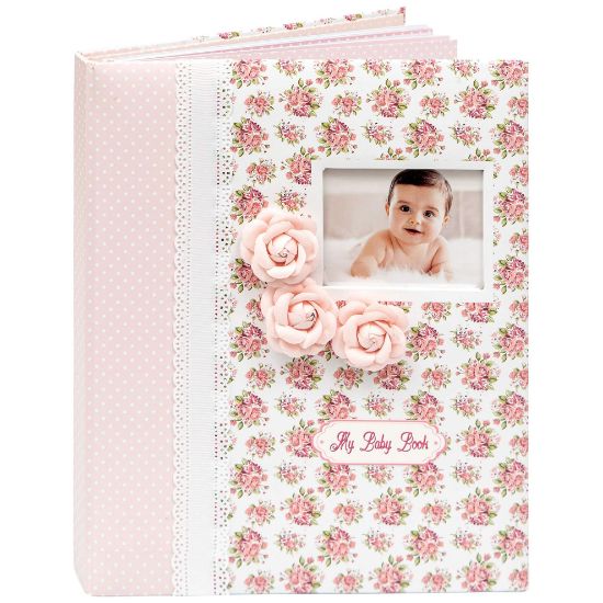 Picture of Baby Book Keepsake - Baby Memory Book and Album for Girl, Journal from Pregnancy to First 5 Years, Scrapbook to Record Memories, Milestones and Photos