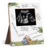 Picture of Hatzelou Classic Winnie Baby Shower Sign Picture Frame, Winnie Sonogram Picture Frame, Classic Pooh Baby Shower Signed Message Photo Frame, Gender Reveal Gifts 4.3 * 5.3 IN Photos
