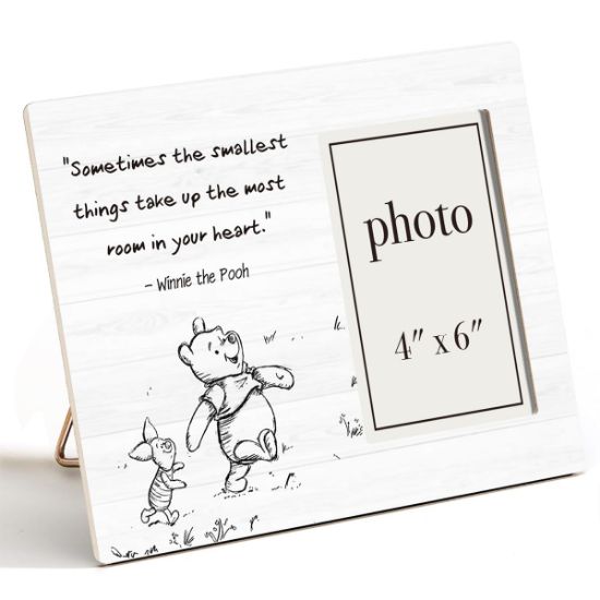 Picture of AKFVNSFK Classic Pooh Bear Nursery Picture Frame, Baby Gifts for Nursery, Baby Shower Gifts for New Parents Photo Frame for 4 x 6 Inch Photo
