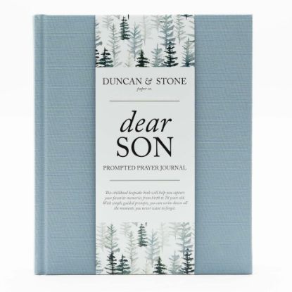 Picture of DUNCAN & STONE PAPER CO. Baby Memory Book - Childhood Memory Book For Milestones - Mom and Me Journal w/Prompts, Photos & More - Newborn Keepsake Gifts (Blue,230 Pages)