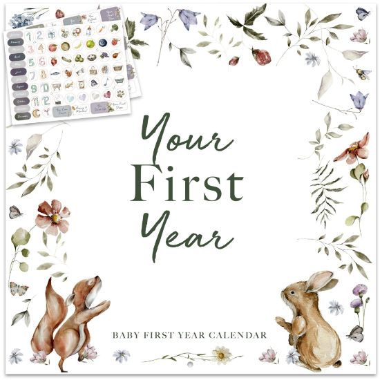 Picture of Baby's First Year Memory & 1st Year Calendar with 100 Stickers | Baby's First Year Calendar With Stickers & 1st Year Calendars, Baby Tracker