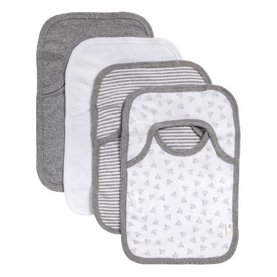 Picture of Burts Bees Baby Unisex Baby Bibs, Lap-Shoulder Drool Cloths, Organic Cotton with Absorbent Terry Towel Backing Bibs