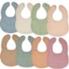 Picture of Comfy Cubs Muslin Bibs for Babies, Pack of 8 - Soft and Highly Absorbent, Feeding, Drool and Teething Bib, Adjustable Snaps - Stylish & Colorful Unisex Designs, Giftable Set - Multicolor