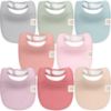 Picture of KeaBabies 8-Pack Organic Baby Bibs for Girls, Boys - Quilted Cotton Cloth Baby Drool Bibs for Drooling and Teething Toddler, Newborn, Infant, Soft & Super Absorbent (Muted Pastel)