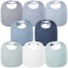Picture of Bearmoss Baby Bibs for Drooling and teething Cotton Muslin Bibs for Baby Boy & Girl,Adjustable, Ultra Absorbent,8 Pack (Mint Iceberg)