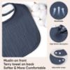 Picture of Bearmoss Baby Bibs for Drooling and teething Cotton Muslin Bibs for Baby Boy & Girl,Adjustable, Ultra Absorbent,8 Pack (Mint Iceberg)