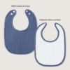 Picture of Susurration Muslin Baby Bibs 6 Pack Bandana Drool Bibs,Soft Square Adjustable Baby Drooling Bibs for Unisex Girls & Boys (Blue)