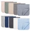 Picture of Synrroe 10 Pack Muslin Burp Cloths, 20x10Inch, 10 Mixed Colors, Soft Absorbent Baby Burping Rags