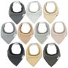 Picture of Diaper Squad 10-Pack Organic Baby Bandana Drool Bibs | Super Absorbent & Adjustable | Triangle Bandana Bibs Style | Soft Cotton | Solid Neutral Colors