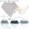 Picture of Diaper Squad 10-Pack Organic Baby Bandana Drool Bibs | Super Absorbent & Adjustable | Triangle Bandana Bibs Style | Soft Cotton | Solid Neutral Colors