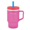 Picture of Infantino My 1st Tumbler, 10 Oz. Durable Plastic Sippy Cup with Straw & Handle, Spill-Resistant, for On-The-Go, BPA-Free Transition Baby Cup, Raspberry Cream