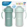 Picture of Dr. Brown's Milestones Insulated Sippy Cup with Straw and Handles, Spill-Proof Tumbler with Lid, 2-Pack, Green, 10 oz/300 mL, BPA Free, 12m+