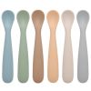 Picture of Eascrozn Baby Spoons, 6 Pack First Stage Silicone Feeding Spoons, Soft Tip Feeding Baby Utensils, Baby Led Weaning Supplies Training Spoons, Dishwasher and Boil Safe