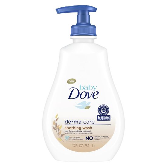 Picture of Baby Dove Derma Care Soothing Wash Skin Care with Colloidal Oatmeal Suitable for eczema prone skin 13 oz