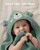 Picture of Blissful Diary Muslin Baby Hooded Towel 2 Pack, Soft & Absorbent Bath Towel for Infant, Toddler, Unisex, Baby Gift, Newborn Essentials, Bear & Lamb