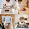 Picture of Moonkie Silicone Placemats for Baby & Kid, Stain-Proof Non-Slip Toddler Food Mats Eating Table Mat with 2 Packs