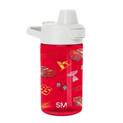 Picture of Simple Modern Disney Kids Tritan Plastic Summit Water Bottle | 12 oz BPA-Free Cup with Covered Leak Proof Straw Lid for Boys, Toddlers | Cars Lightning Speed