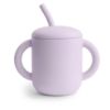 Picture of mushie Silicone Training Cup & Straw for Toddlers | 6 Months+ (Soft Lilac)