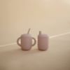 Picture of mushie Silicone Training Cup & Straw for Toddlers | 6 Months+ (Soft Lilac)