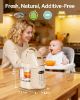 Picture of IAGREEA 9 IN 1 Glass Baby Food Maker, One Step Baby Food Processor Steamer Puree Blender Grinder Mills Machine, Auto Cooking & Grinding for Healthy Homemade Baby Food with 3 Age Stages, BPA-Free