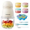 Picture of Baby Food Maker, Small Baby Food Processor Set, Fruit, Vegatable, Meat, 10oz Baby Food Maker & Puree Blender with Baby Containers, Food Freezer Tray, Silicone Spoons, Spatula