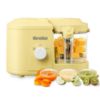 Picture of Veroline Baby Food Maker, One Button Rotate Control Baby Food Processor, Baby Puree Maker with Steaming and Grinding Functions, Baby Food Steamer and Blender, Yellow