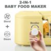 Picture of Veroline Baby Food Maker, One Button Rotate Control Baby Food Processor, Baby Puree Maker with Steaming and Grinding Functions, Baby Food Steamer and Blender, Yellow
