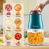 Picture of Glass Baby Food Maker, 600ML Baby Food Blender and Puree Processor with 10 Blades, Smooth Baby Puree Maker for Fruit Vegetables and Meat, Includes Two 200ML Glass Bowls, Brush and Scraper